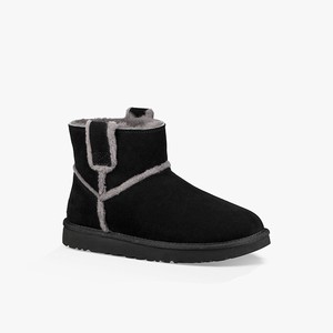 Ugg Classic Mini Spill Seam Klassiska Stövlar Dam Svarta (523016FXV)